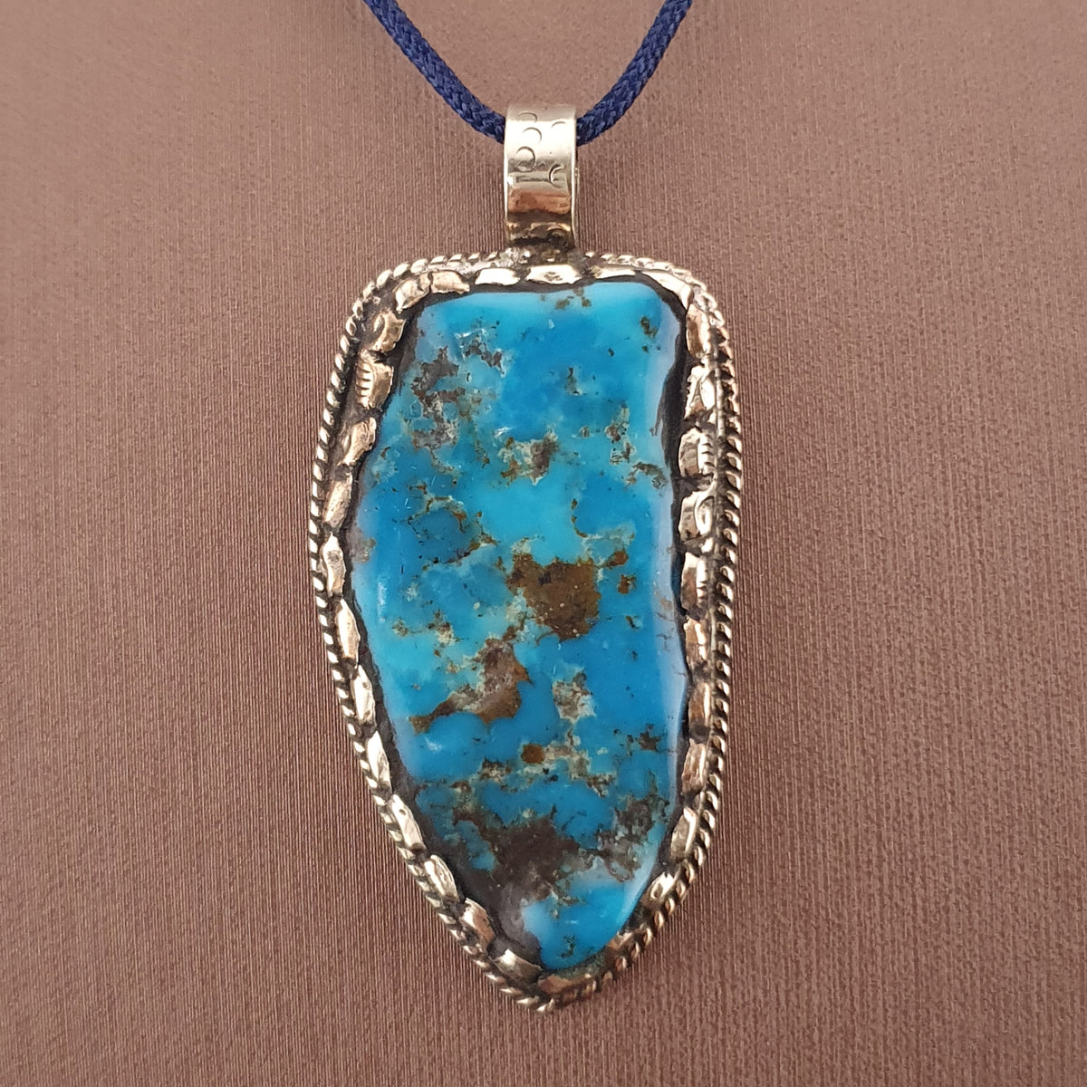 Vintage Turqouise & Brass Beatiful Desgin Pendant