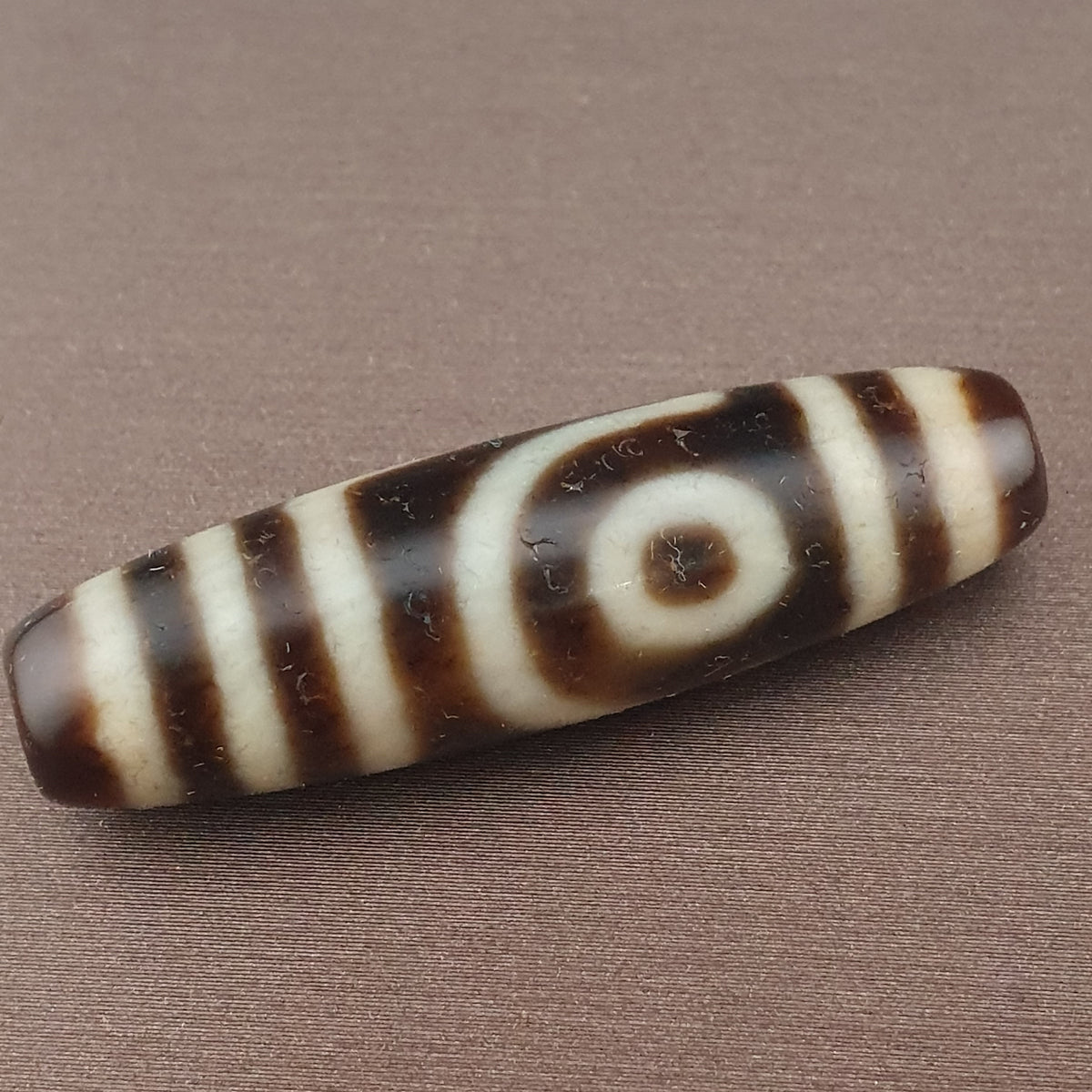 Antike 2-Augen Himalaya Tibet Achat Dzi Perle Amulett