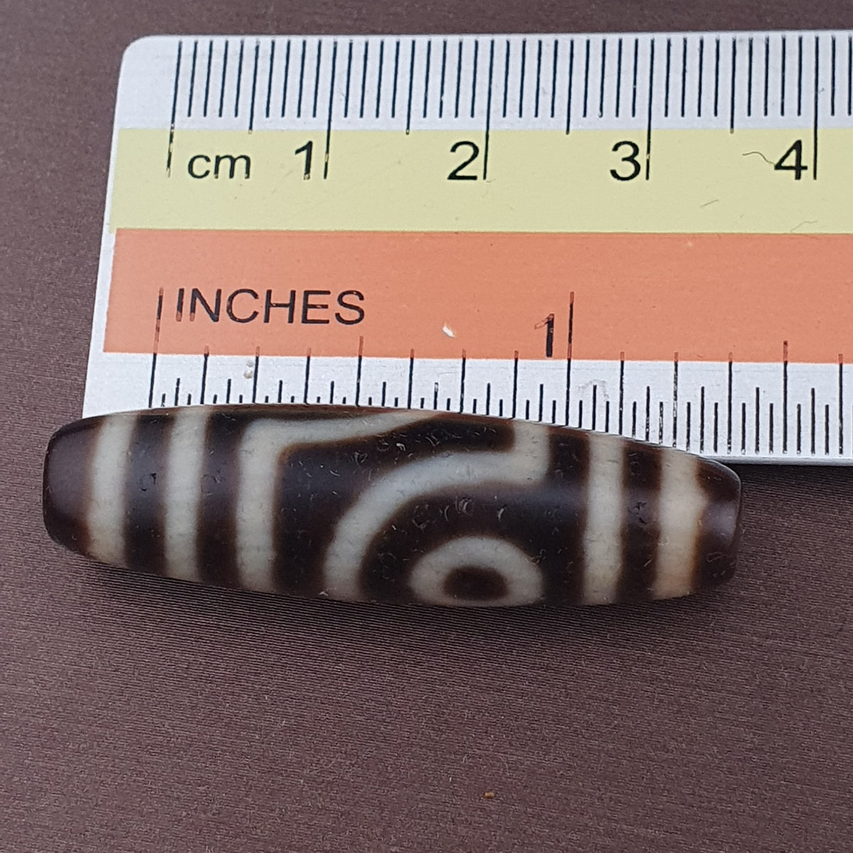 Antike 2-Augen Himalaya Tibet Achat Dzi Perle Amulett