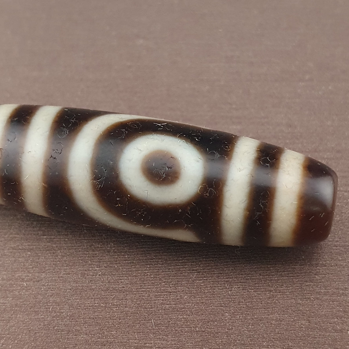 Antike 2-Augen Himalaya Tibet Achat Dzi Perle Amulett