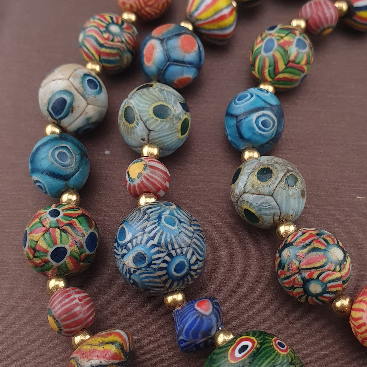 Antike Venezianische Art Mischung Gabri Augen Glasperlenkette