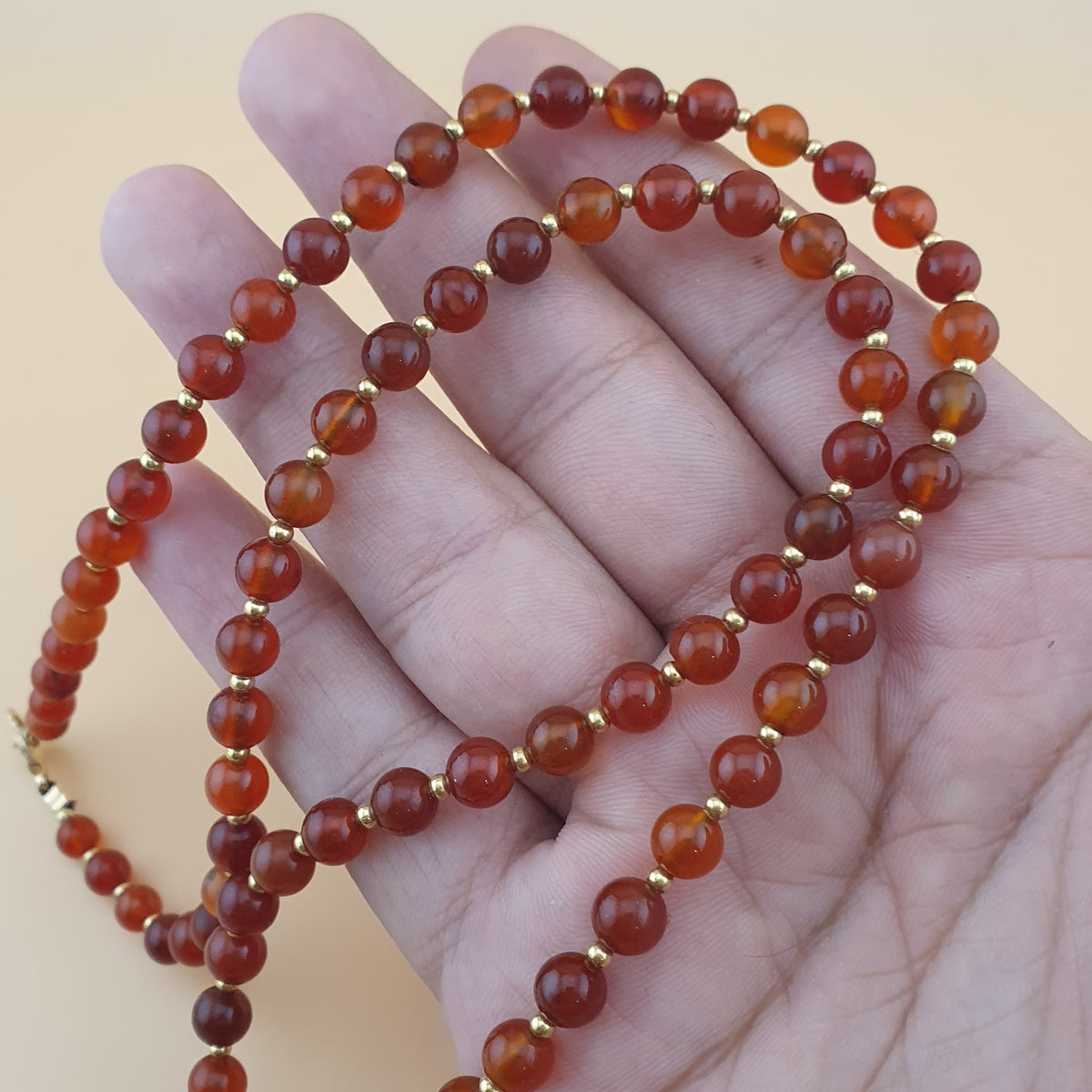 Vintage Red Carnelian From Mali With LapisLazuli Pendant Necklace