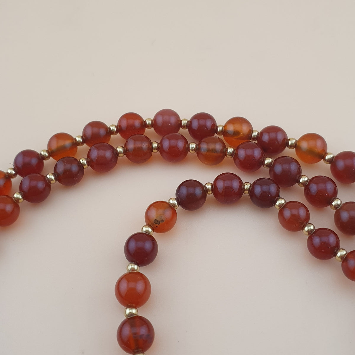 Vintage Red Carnelian From Mali With LapisLazuli Pendant Necklace
