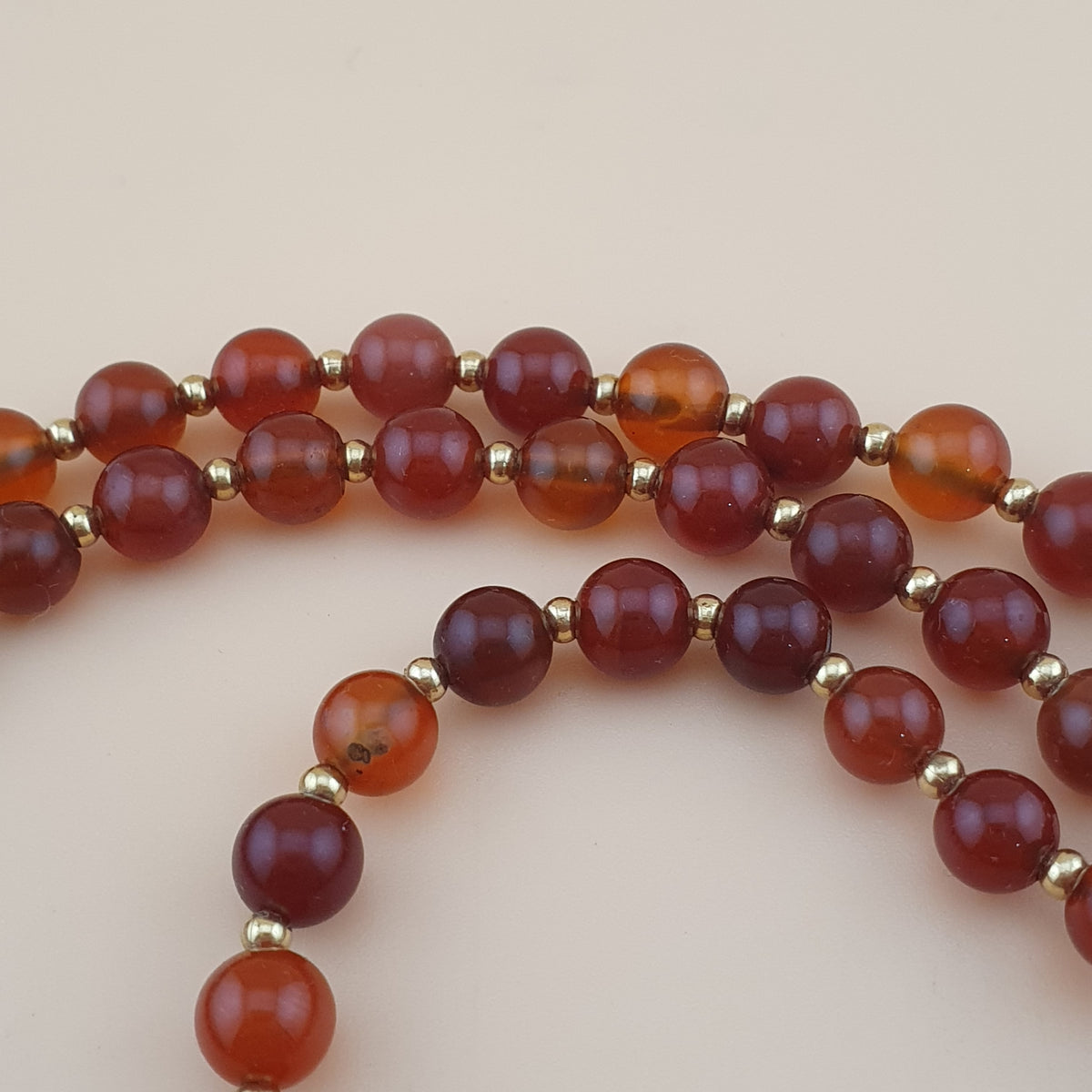Vintage Red Carnelian From Mali With LapisLazuli Pendant Necklace