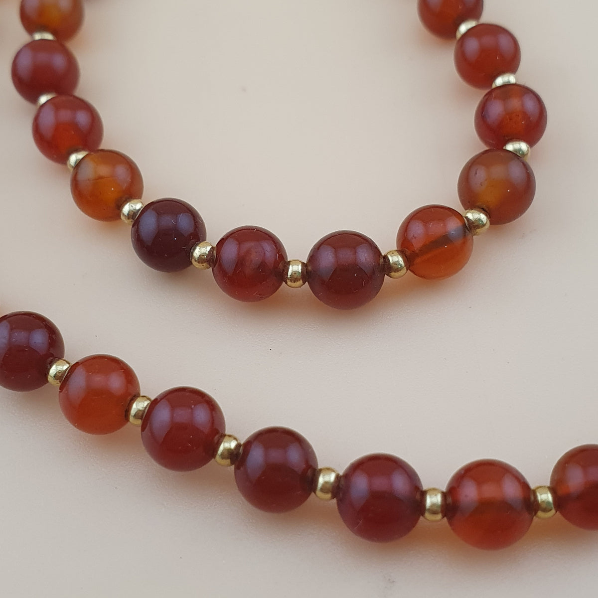 Vintage Red Carnelian From Mali With LapisLazuli Pendant Necklace