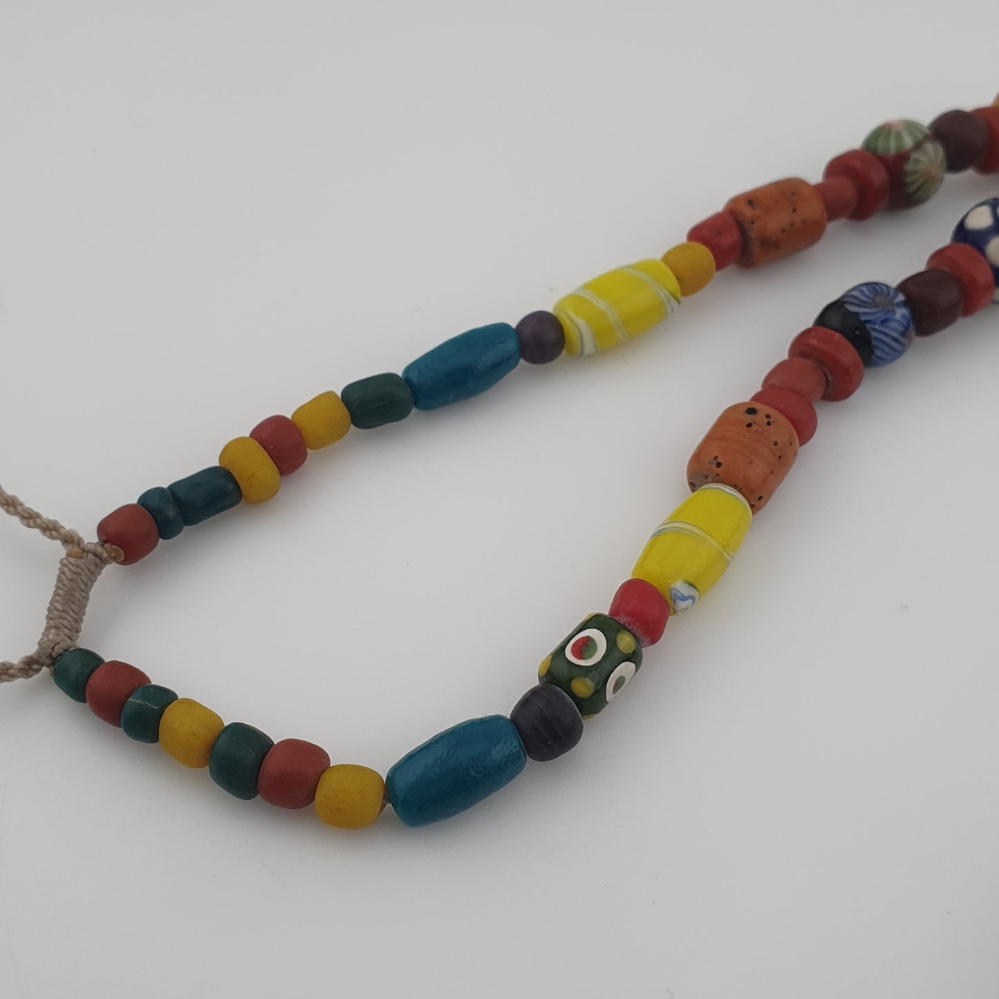 Antique Venetian Style Gabri Eyes & African Glass beads Necklace