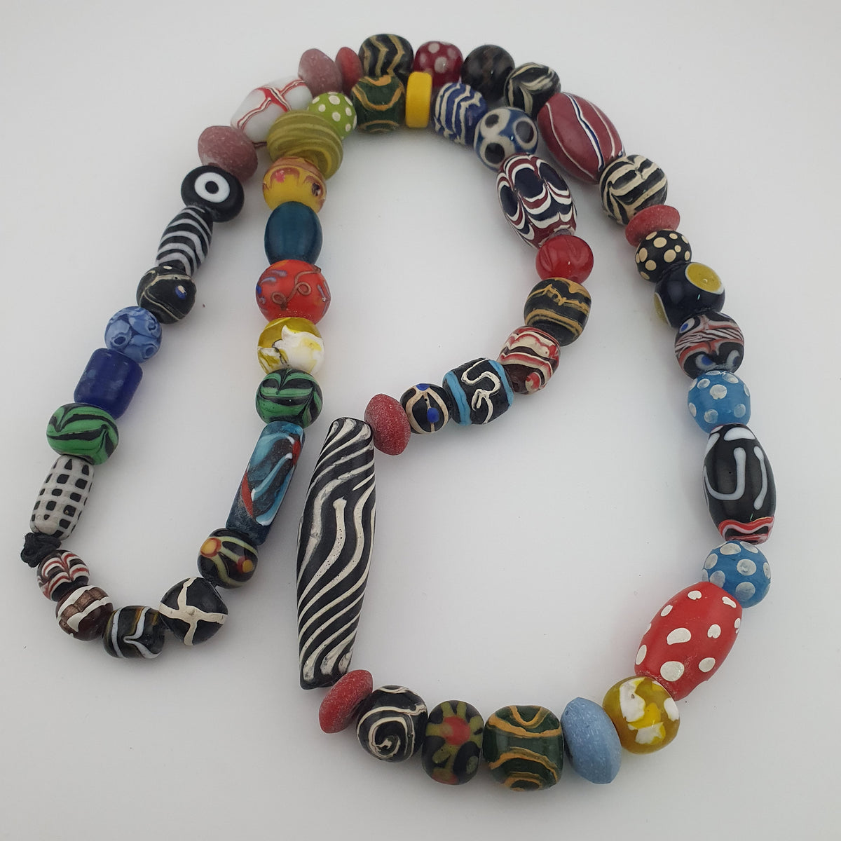 Antique Venetian Style MultiColor Mix Glass Beads Necklace