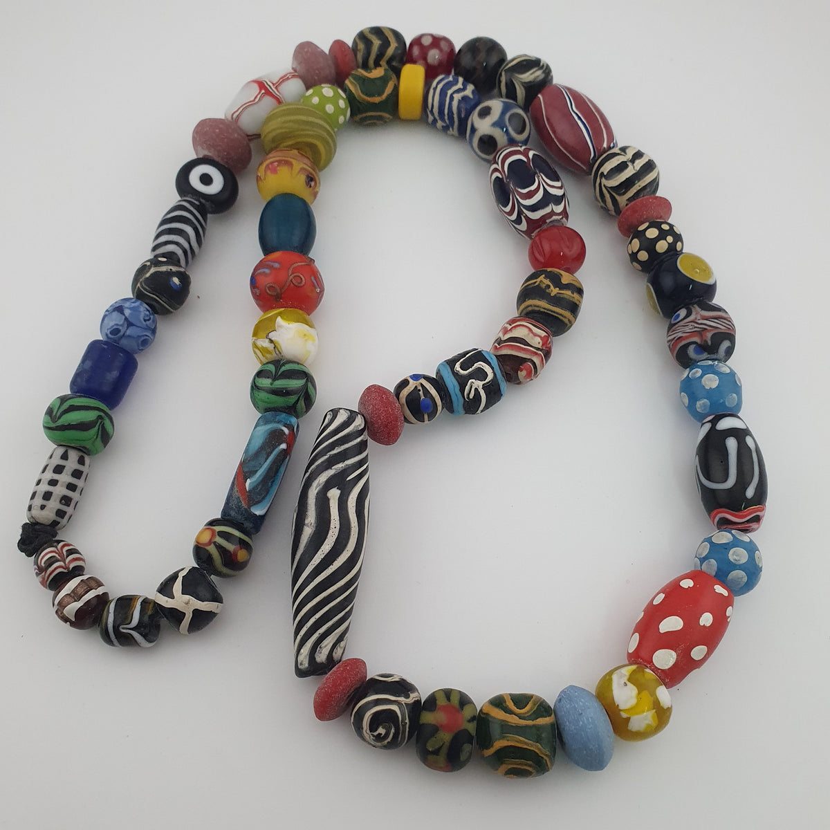 Antique Venetian Style MultiColor Mix Glass Beads Necklace