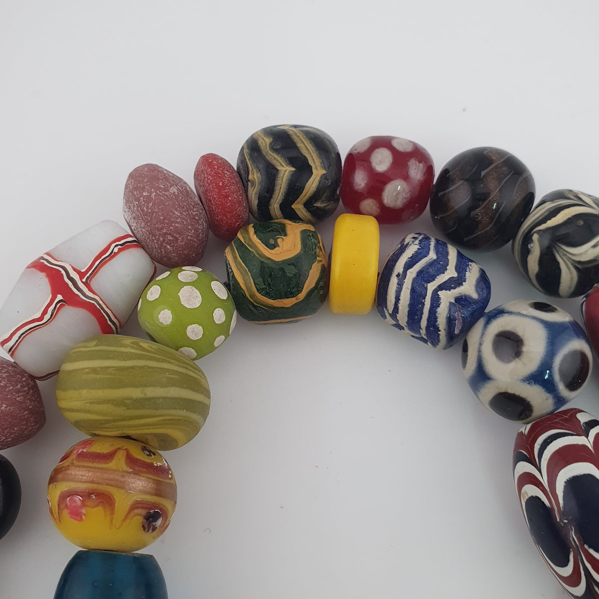 Antique Venetian Style MultiColor Mix Glass Beads Necklace