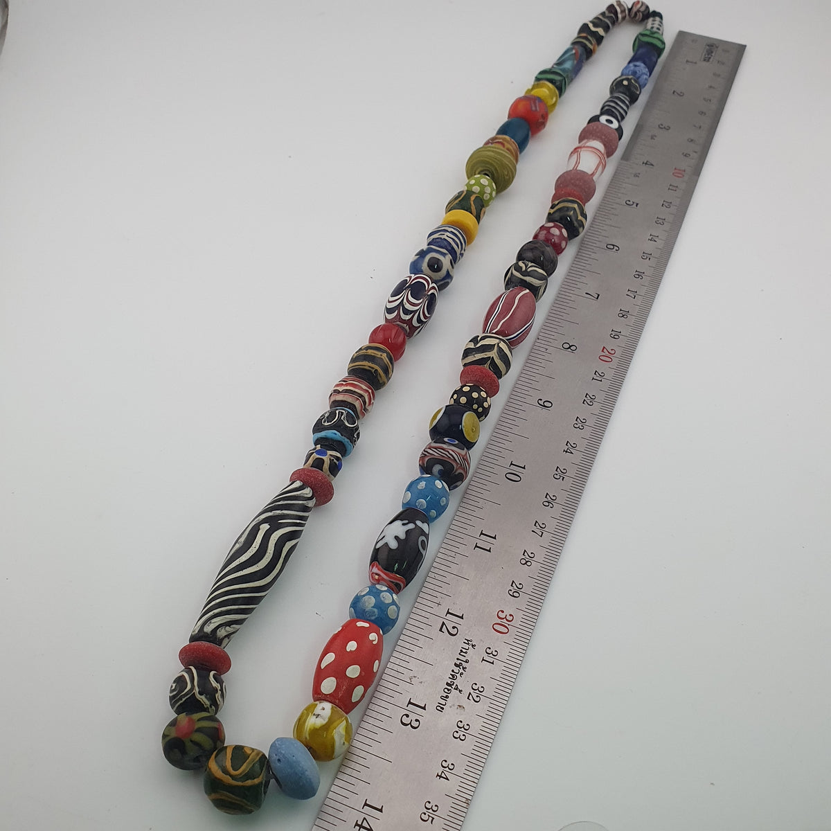 Antique Venetian Style MultiColor Mix Glass Beads Necklace
