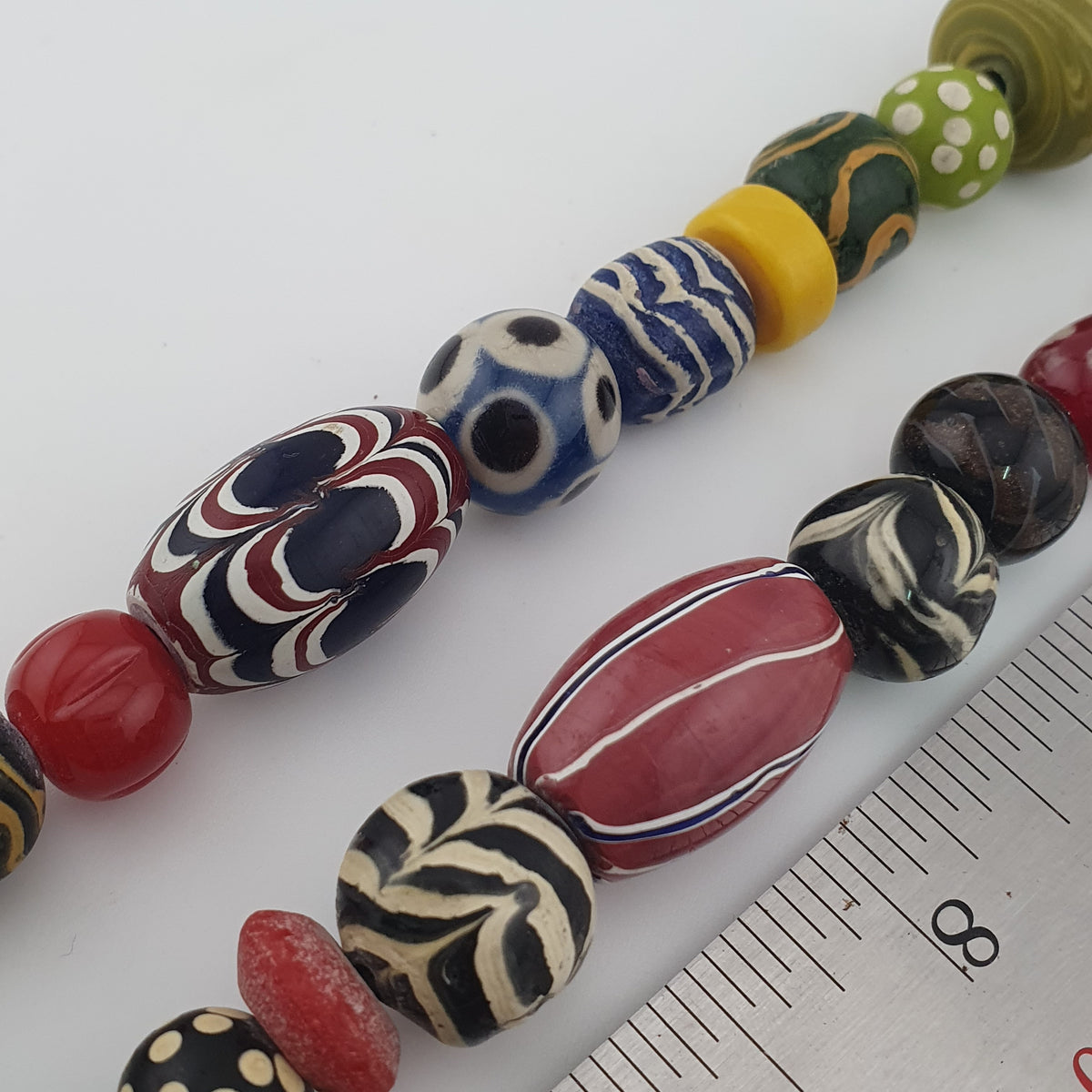 Antique Venetian Style MultiColor Mix Glass Beads Necklace
