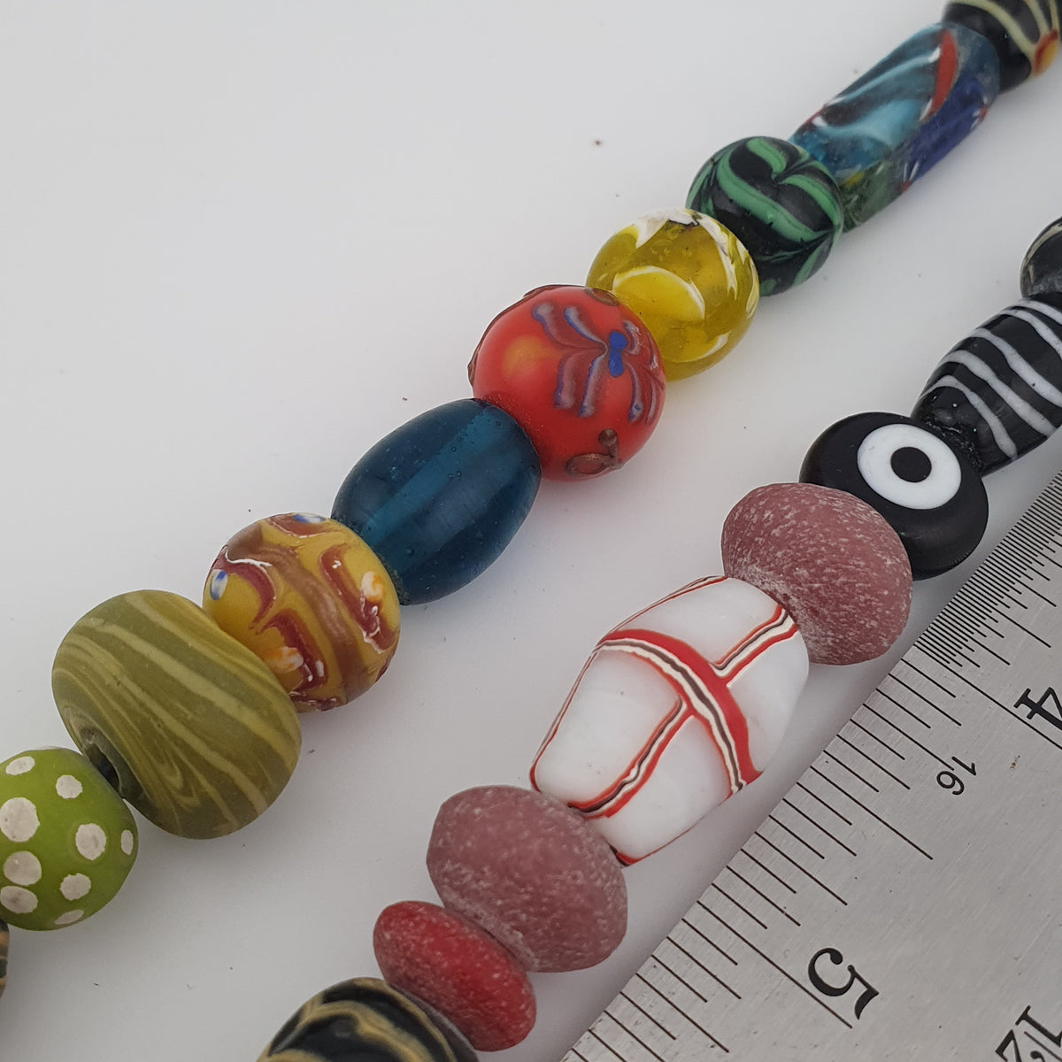 Antique Venetian Style MultiColor Mix Glass Beads Necklace