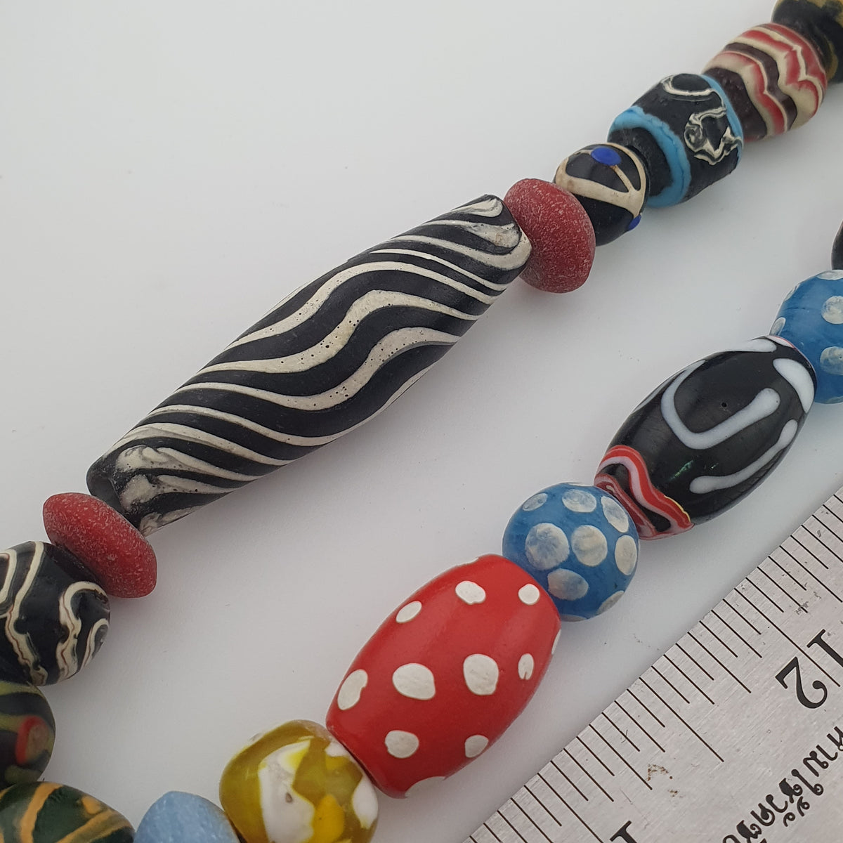 Antique Venetian Style MultiColor Mix Glass Beads Necklace