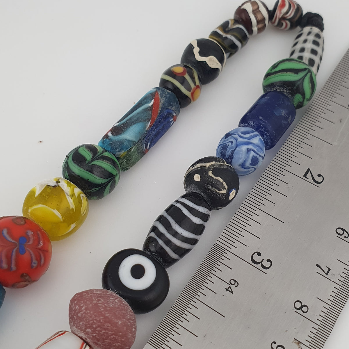 Antique Venetian Style MultiColor Mix Glass Beads Necklace