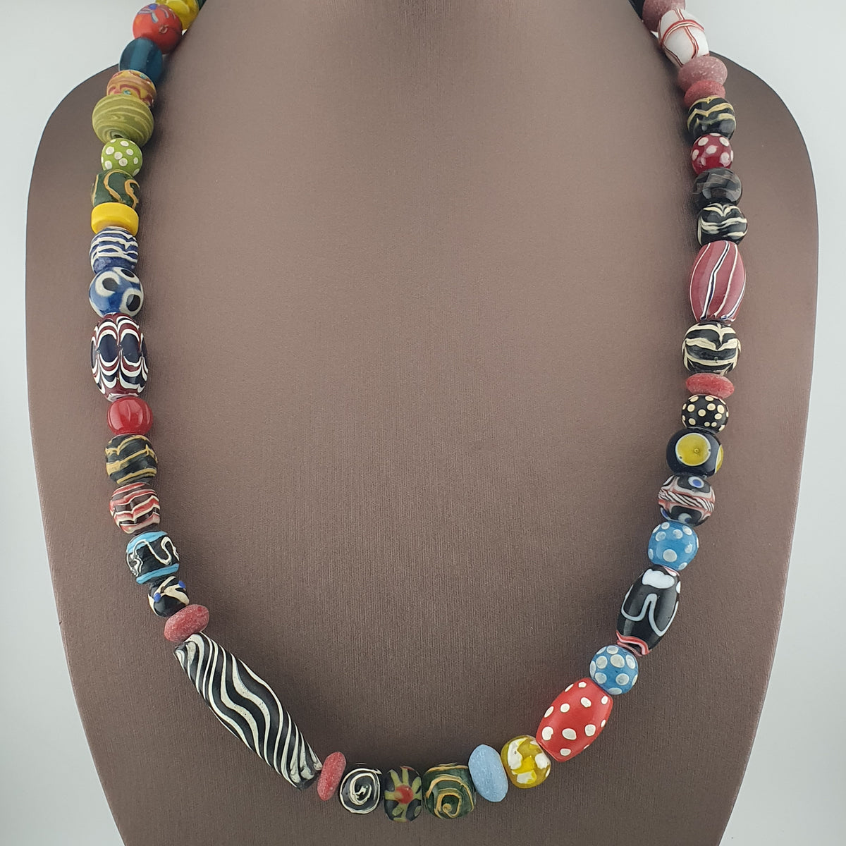 Antique Venetian Style MultiColor Mix Glass Beads Necklace