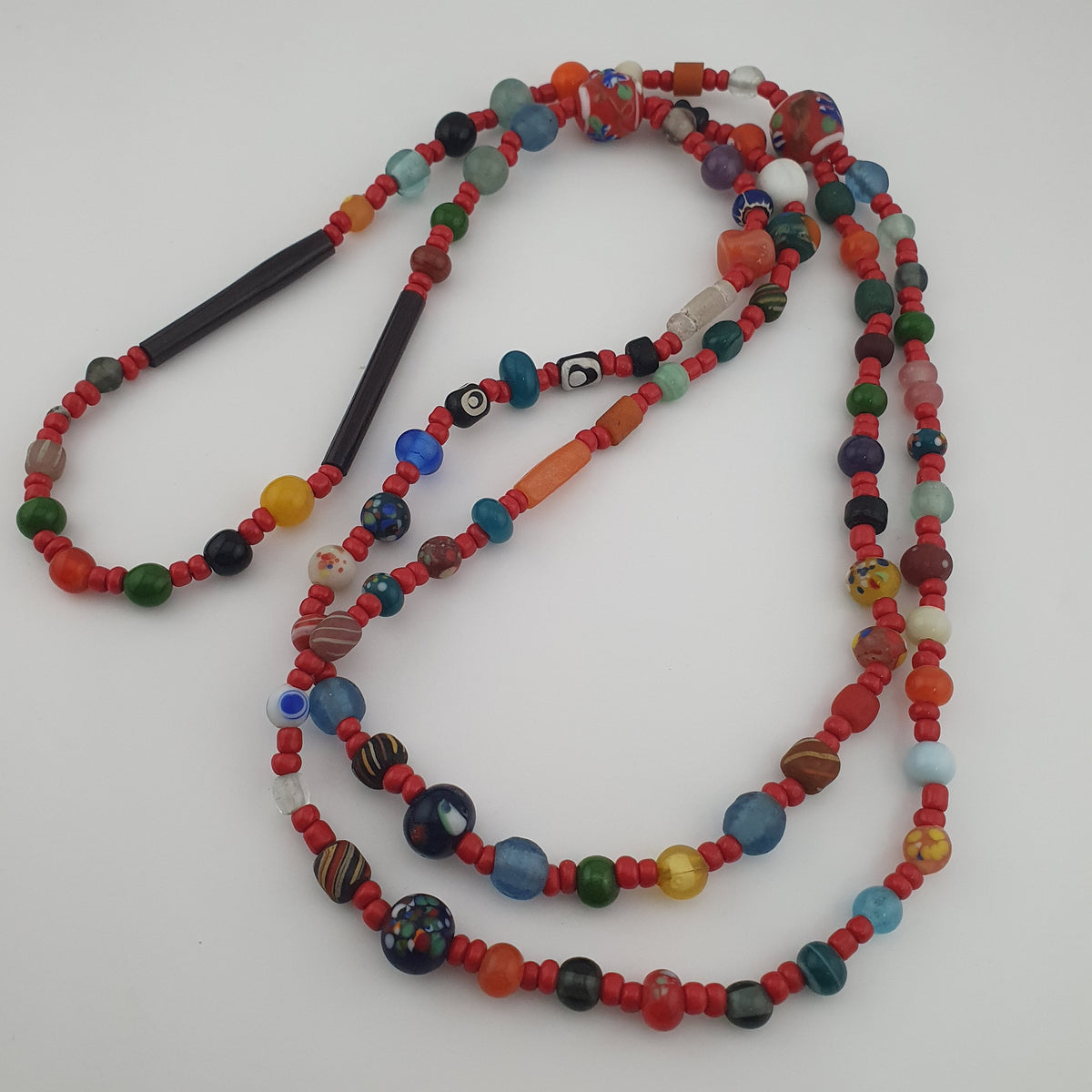 Vintage Venetian Style Mix Glass Beads 2 Necklace