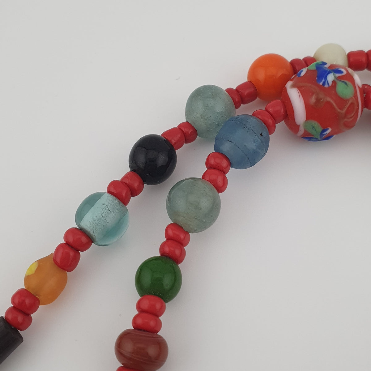 Vintage Venetian Style Mix Glass Beads 2 Necklace