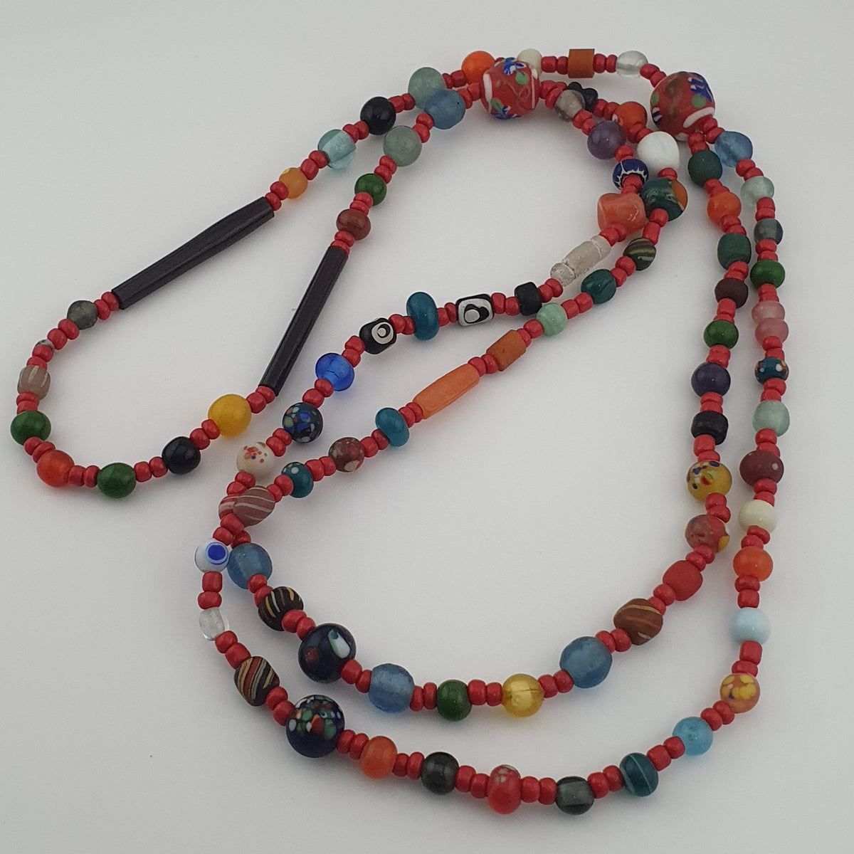 Vintage Venetian Style Mix Glass Beads 2 Necklace