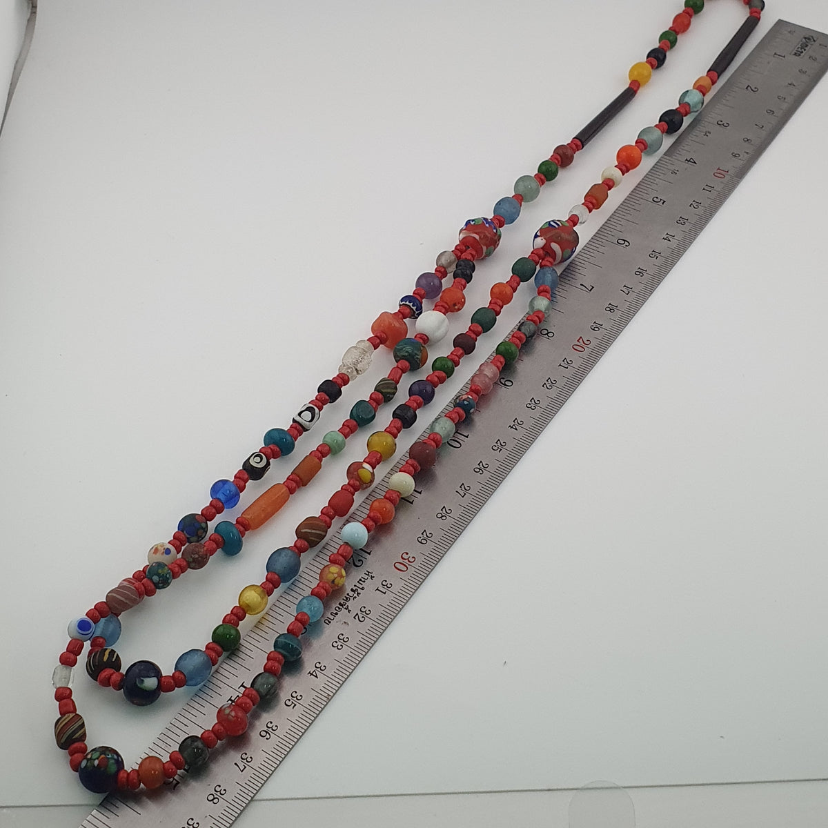 Vintage Venetian Style Mix Glass Beads 2 Necklace