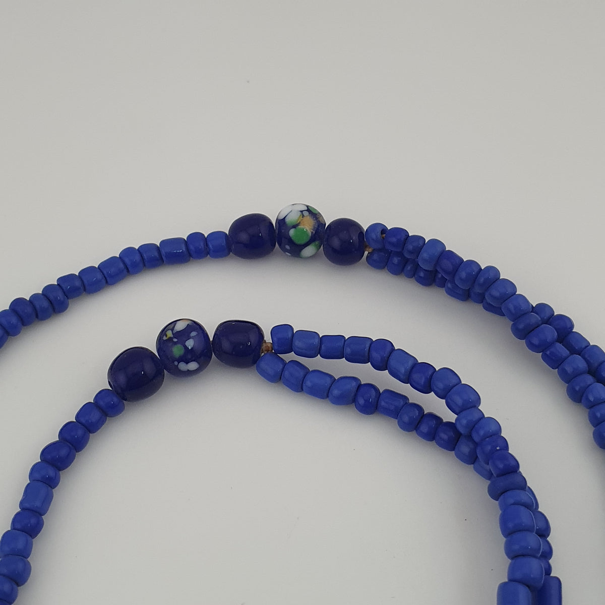 Antique Venetian Style Aventurine Glass Beads Necklace