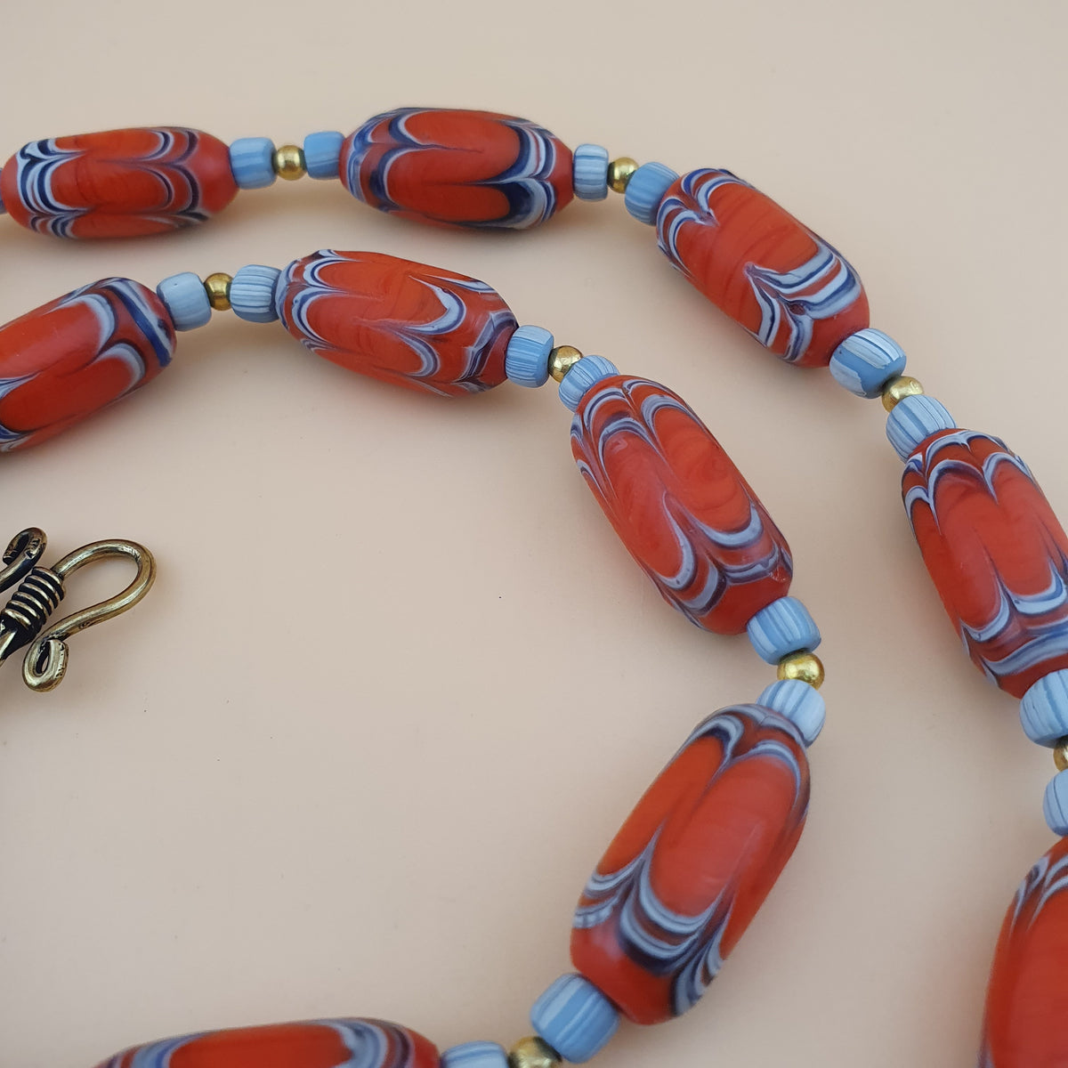 Vintage Venetian Style Handmade Trade Glass Beads Necklace