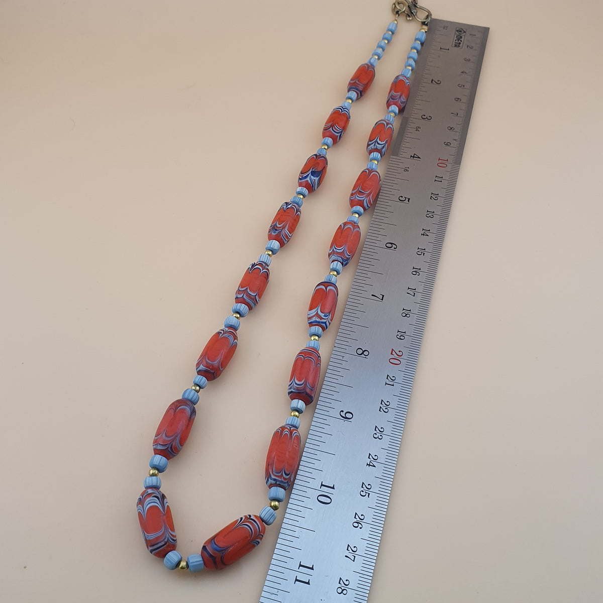 Vintage Venetian Style Handmade Trade Glass Beads Necklace