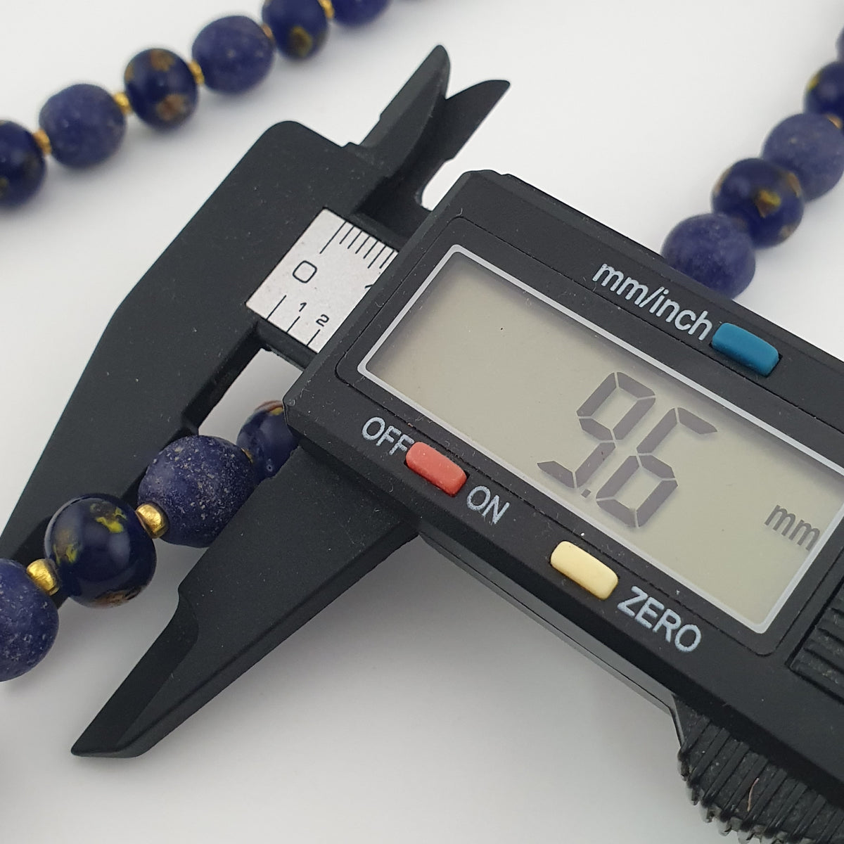 Antique Venetian African Style Floral & African Blue Glass Beads Necklace