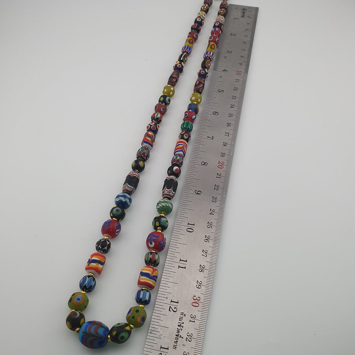 Antique Venetian Style MultiColor Mix Glass Beads Necklace