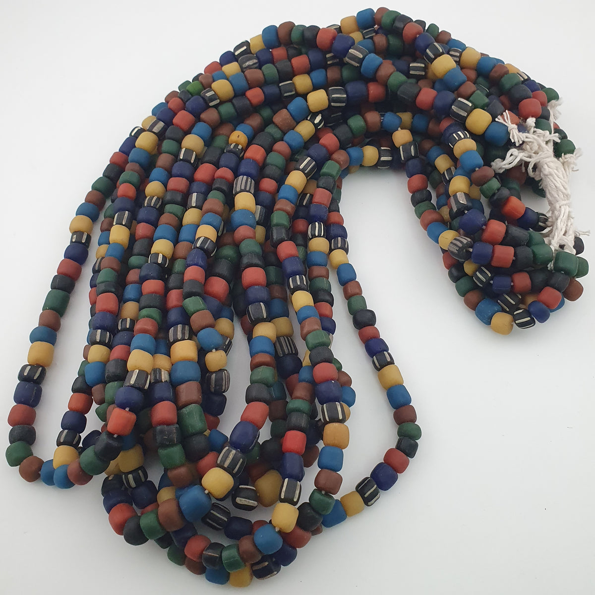 Antique African Style MultiColor Mix 7-8.5mm Glass Beads Necklace Strands