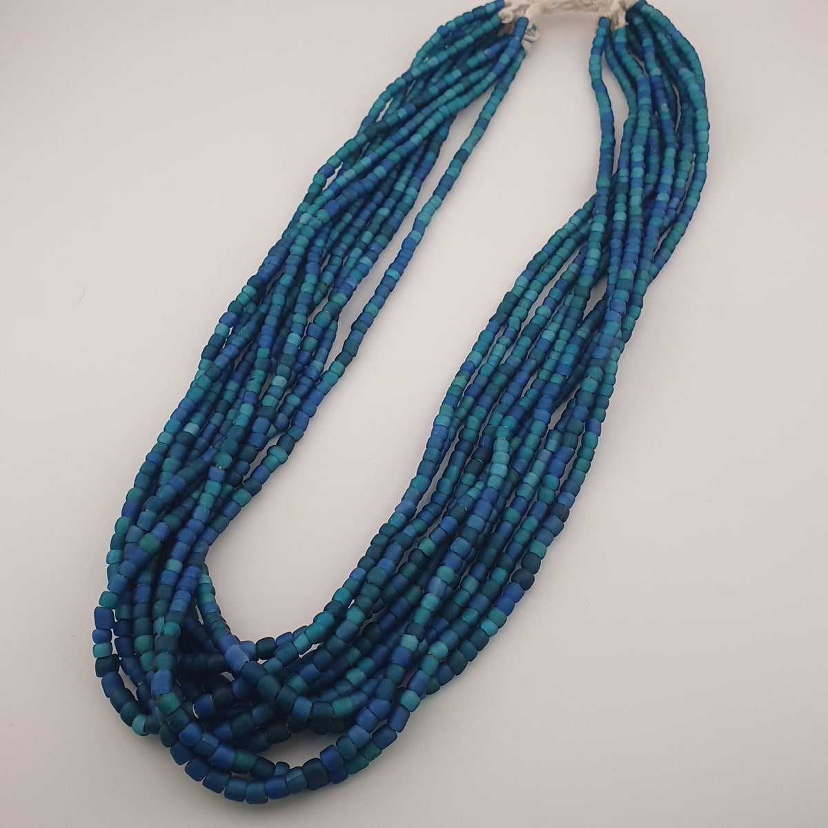 Antique Venetian Light Dark Blue 5-6mm Beads Strands Necklace