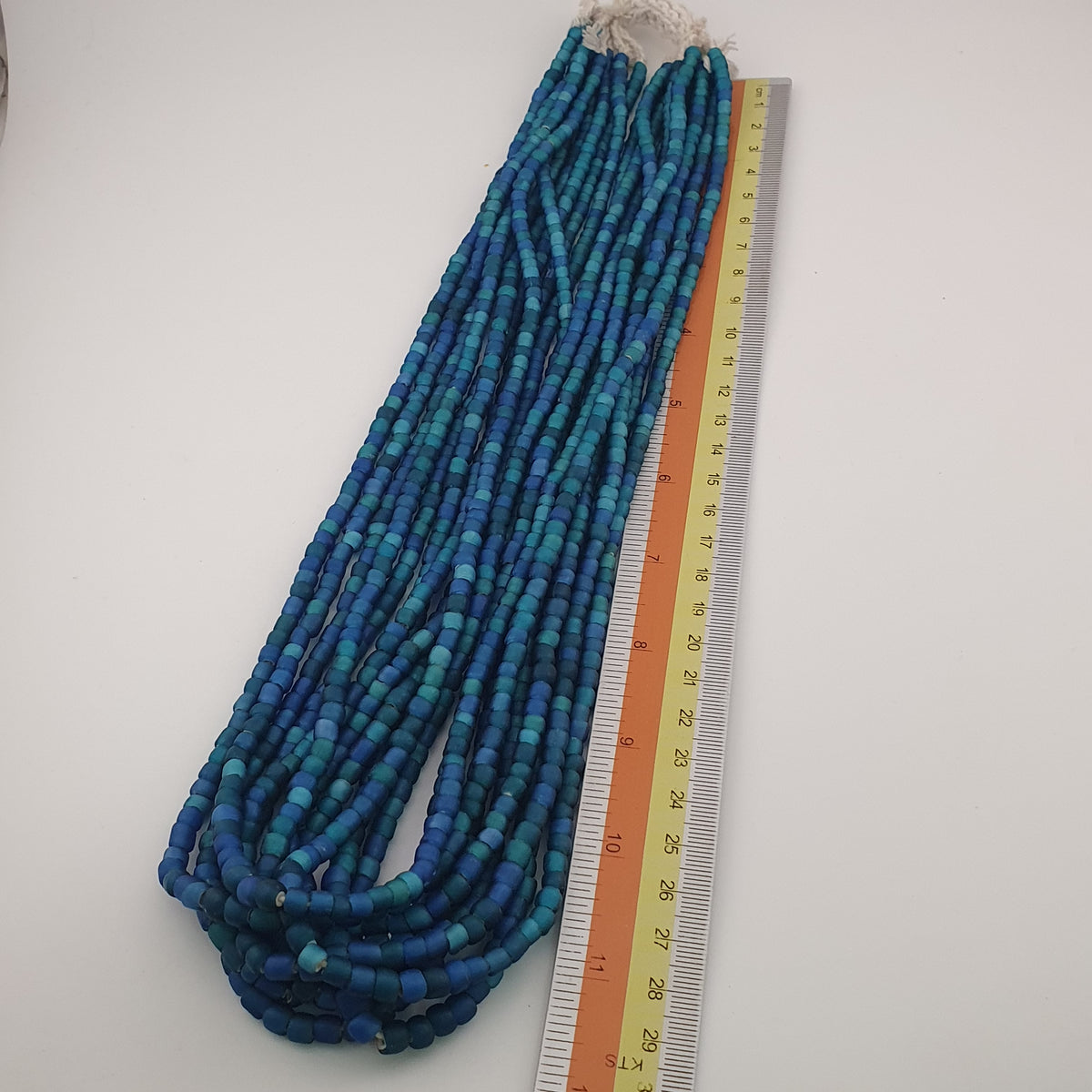 Antique Venetian Light Dark Blue 5-6mm Beads Strands Necklace
