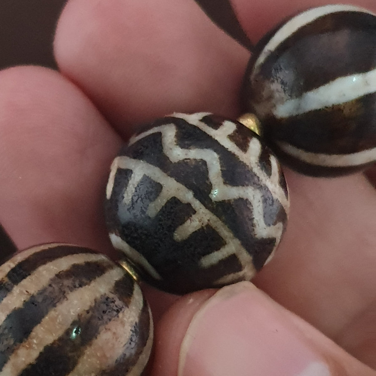 Ancient Burmese Pumtek Pyu Petrified Wood Beads Necklace