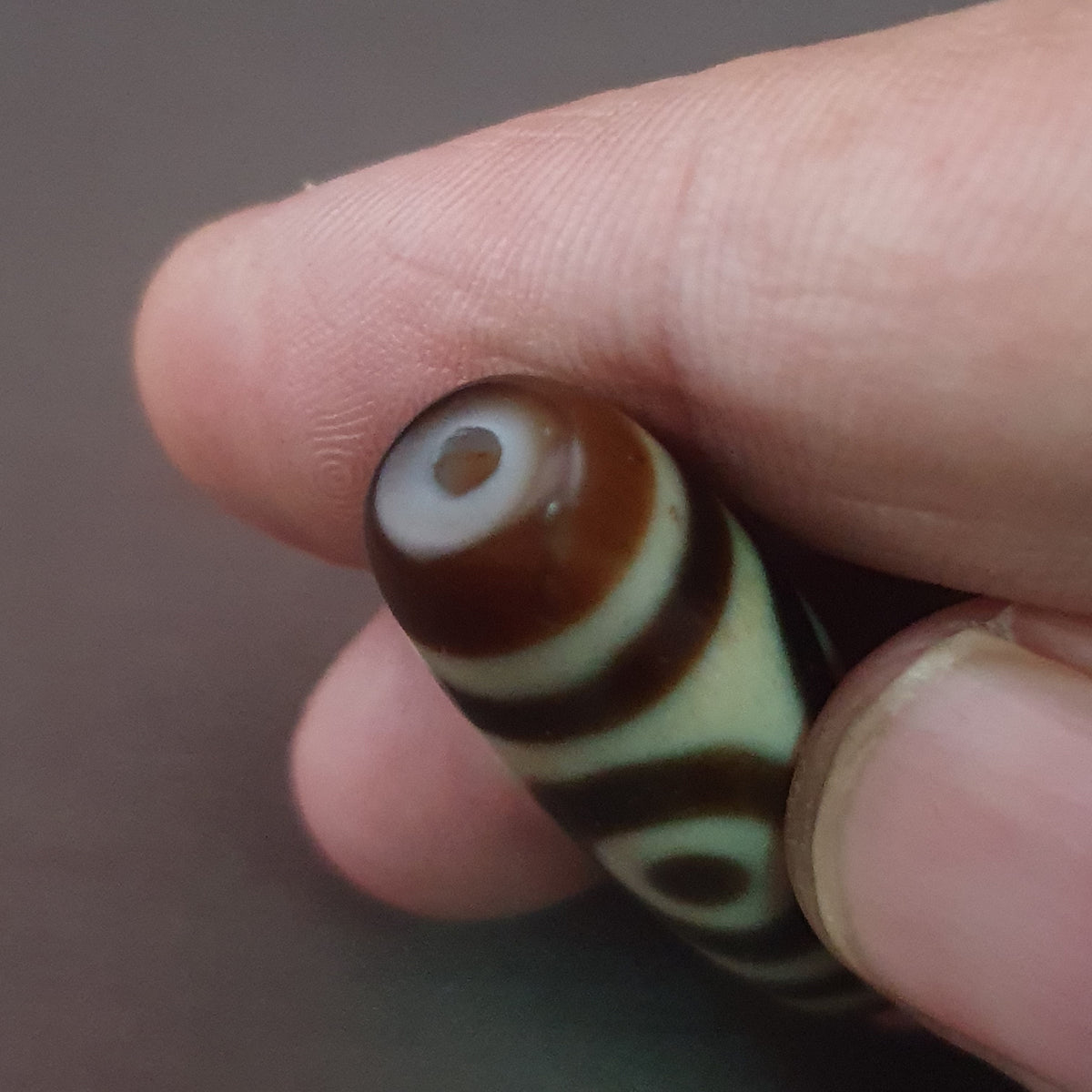 Antique Hiamalayan Tibetan Agate Dzi Bead Amulet