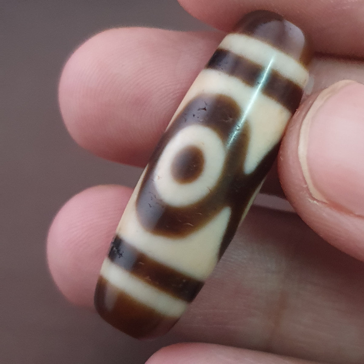 Antique Hiamalayan Tibetan Agate Dzi Bead Amulet