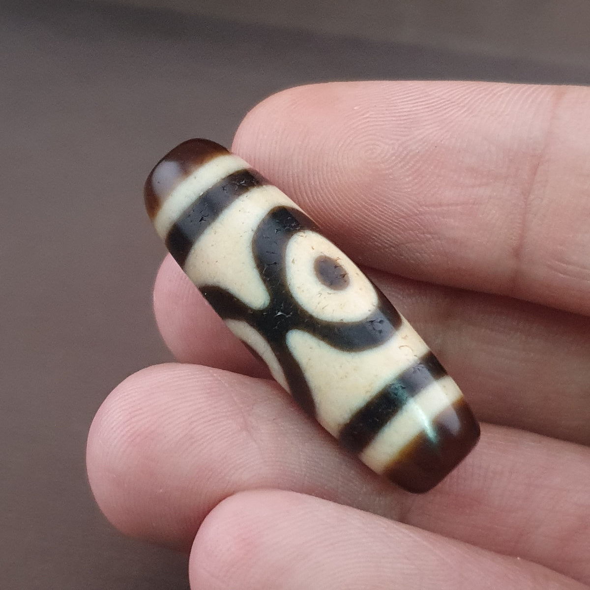 Antique Hiamalayan Tibetan Agate Dzi Bead Amulet