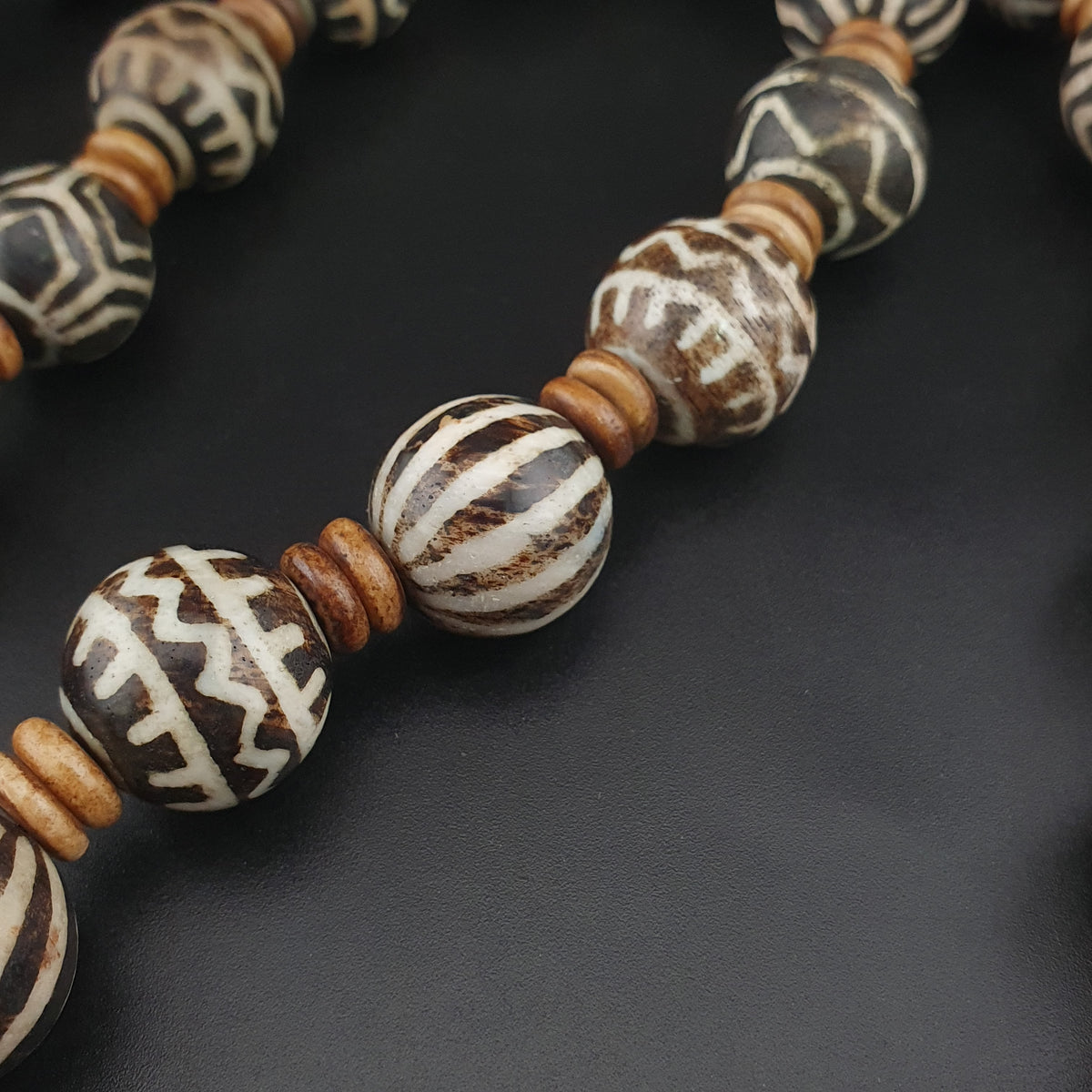 Collier de perles Pumtek Pyu antiques birmanes