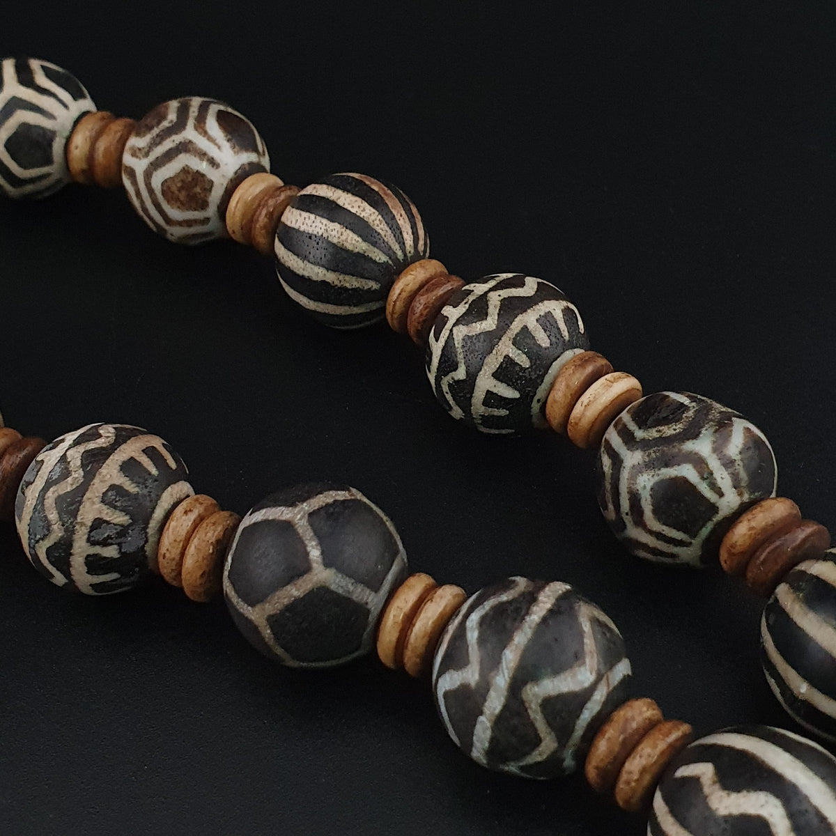 Collier de perles Pumtek Pyu antiques birmanes