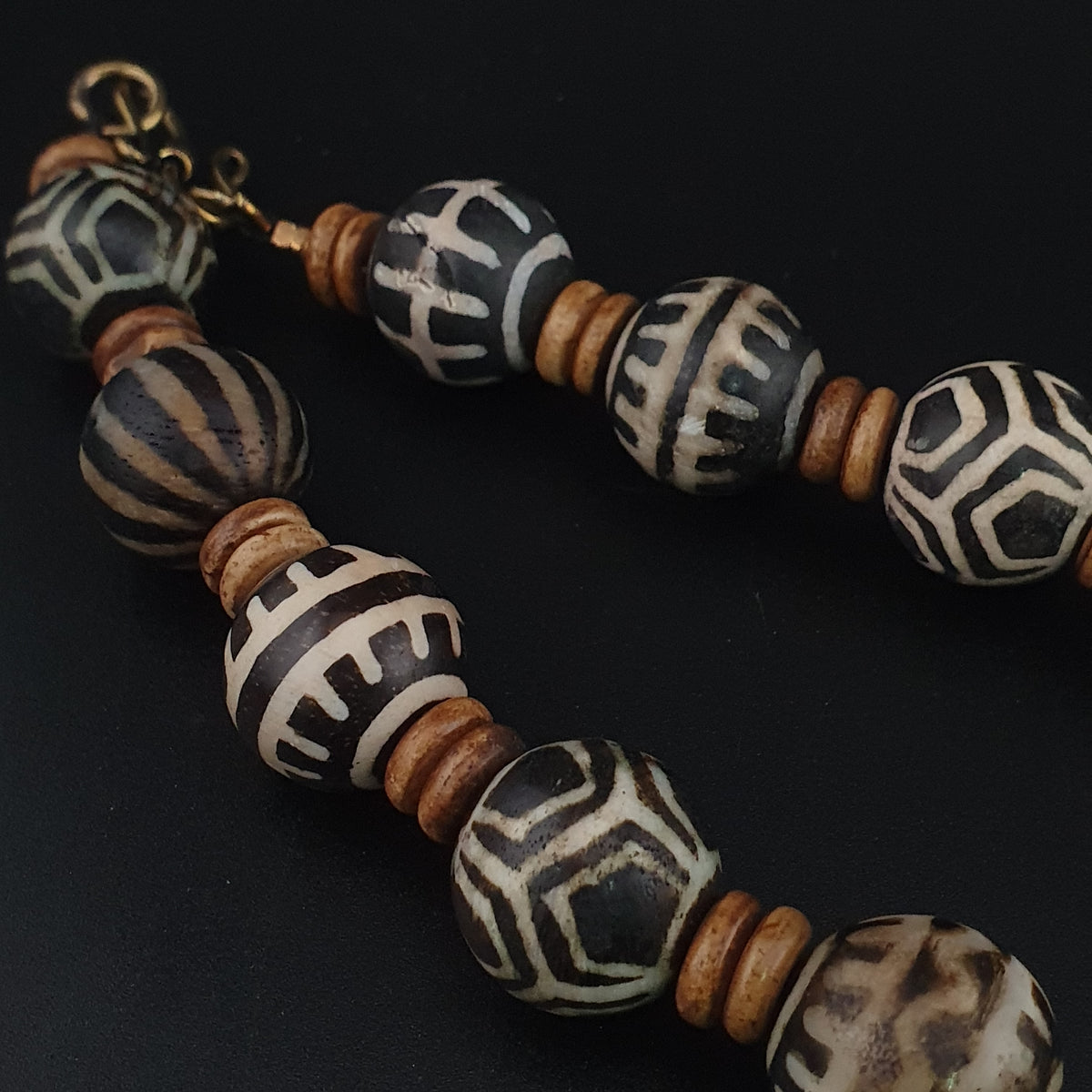 Collier de perles Pumtek Pyu antiques birmanes
