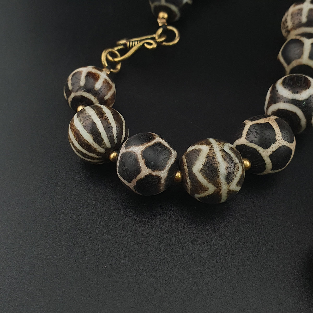 Ancient Burmese Pumtek Pyu Petrified Wood Beads Necklace