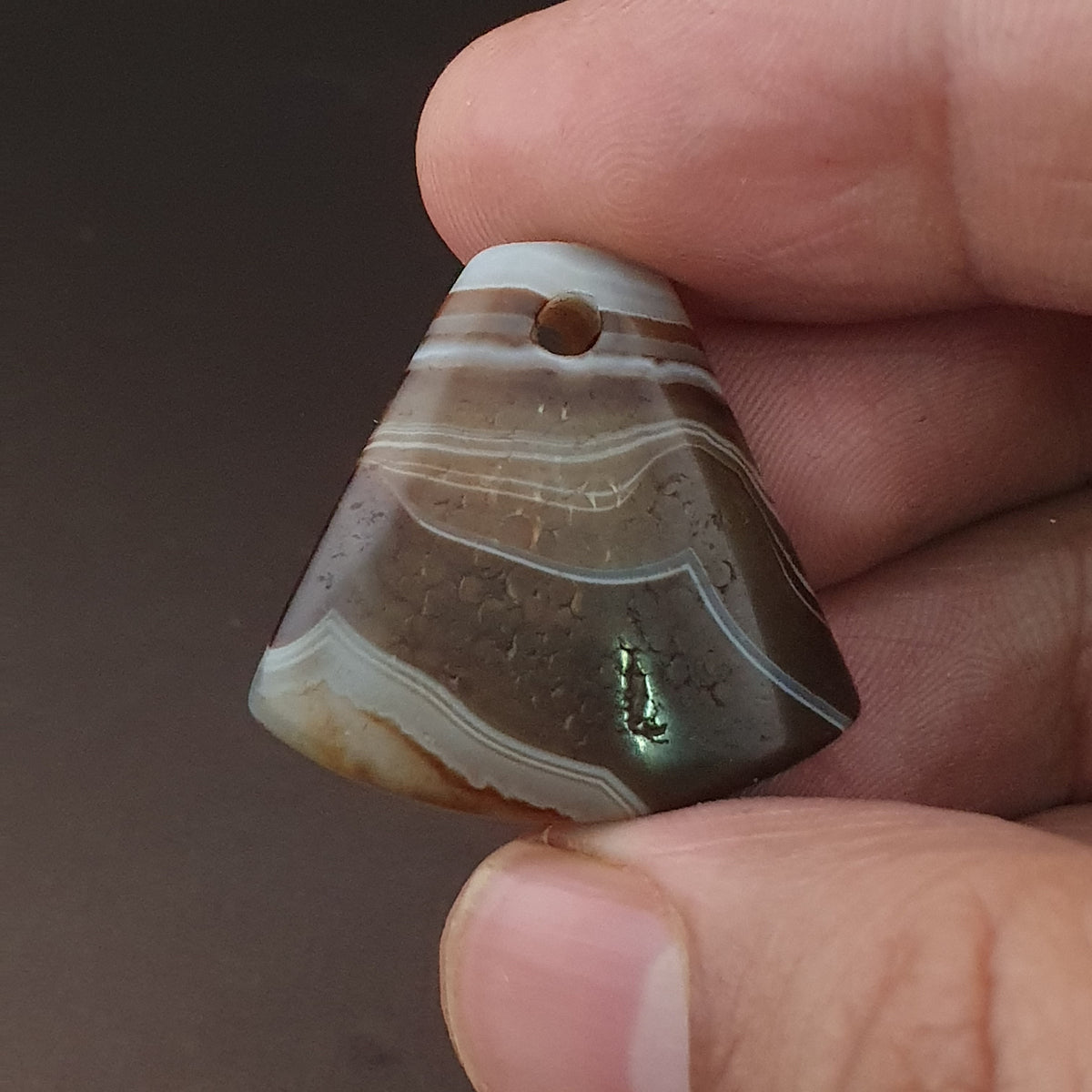 Vintage Natural Eyes Suliemani Agate Bead Amulet Pendant