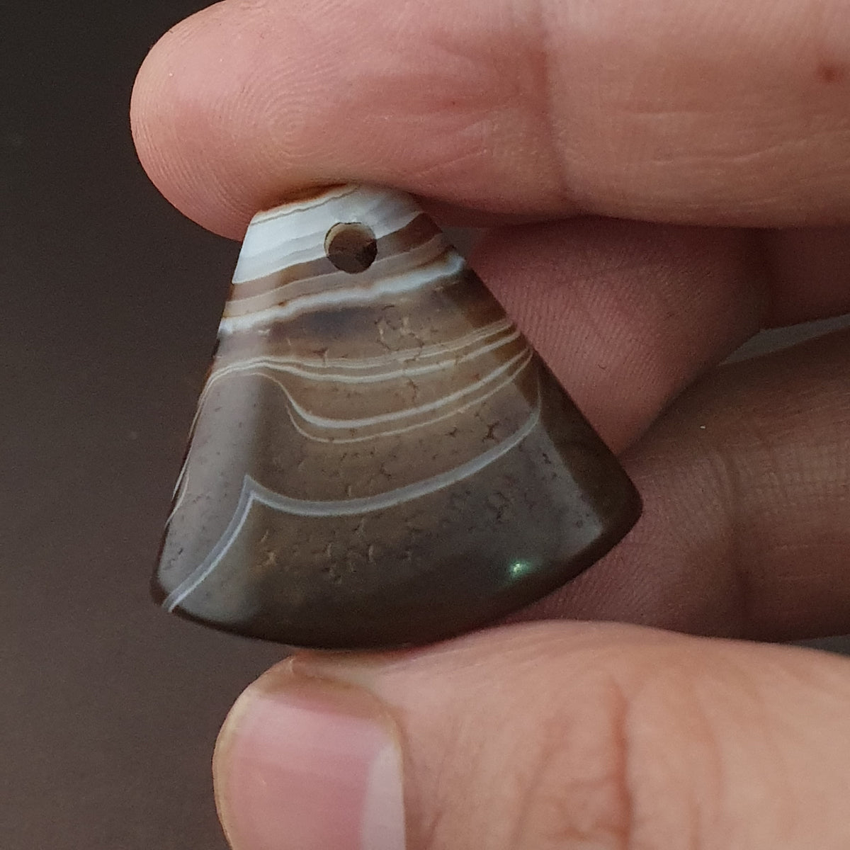 Vintage Natural Eyes Suliemani Agate Bead Amulet Pendant