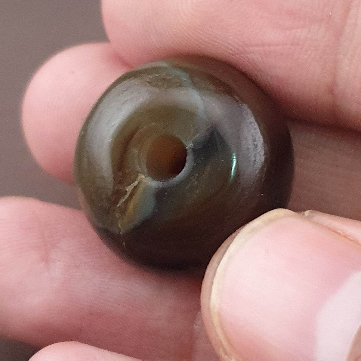 Vintage Suliemani Natrual Eyes Pattern Agate Bead