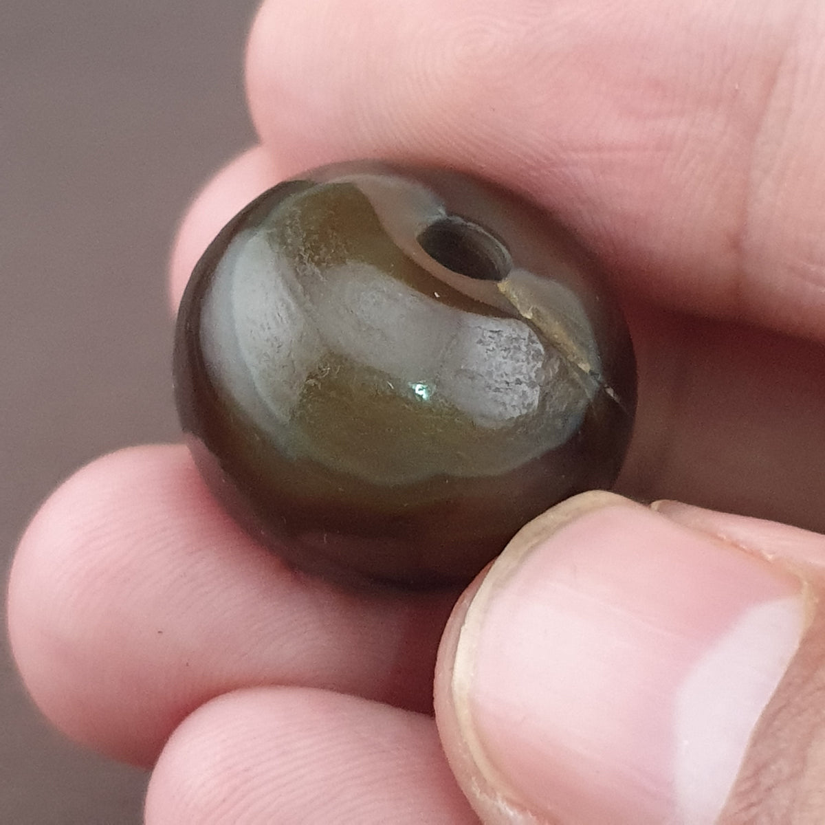 Vintage Suliemani Natrual Eyes Pattern Agate Bead