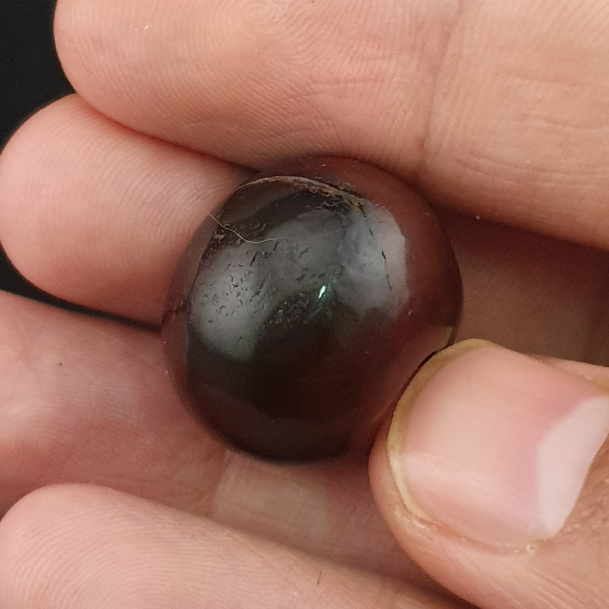 Vintage Natural Pattern Suliemani Tire Shape Agate Bead Amulet