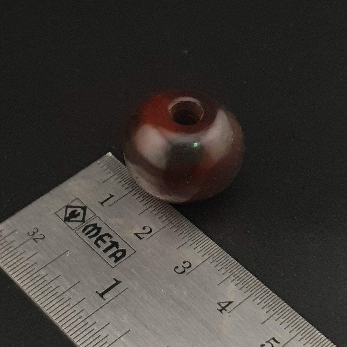Vintage Natural Pattern Suliemani Tire Shape Agate Bead Amulet