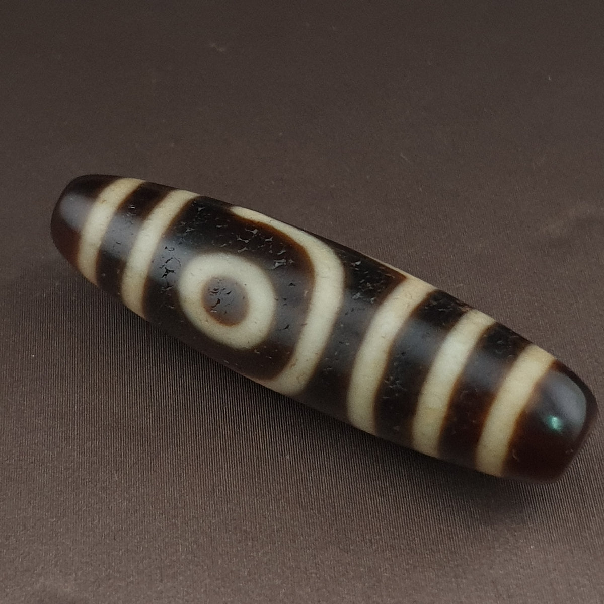 Antique Himalayan Tibetan 2 Eyes Agate Dzi Bead Amulet