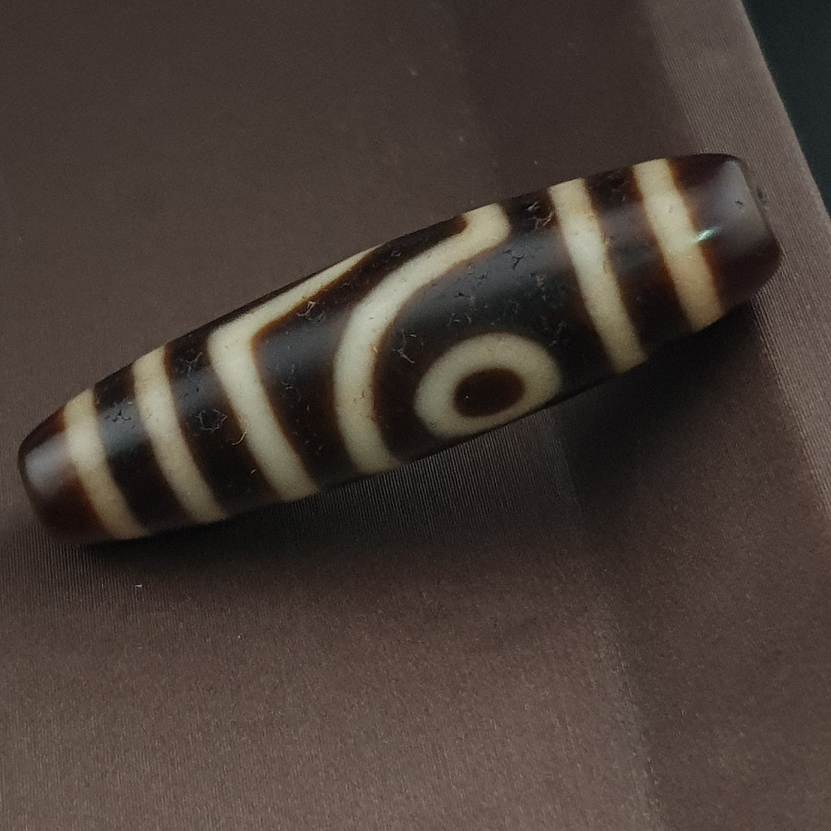 Antique Himalayan Tibetan 2 Eyes Agate Dzi Bead Amulet