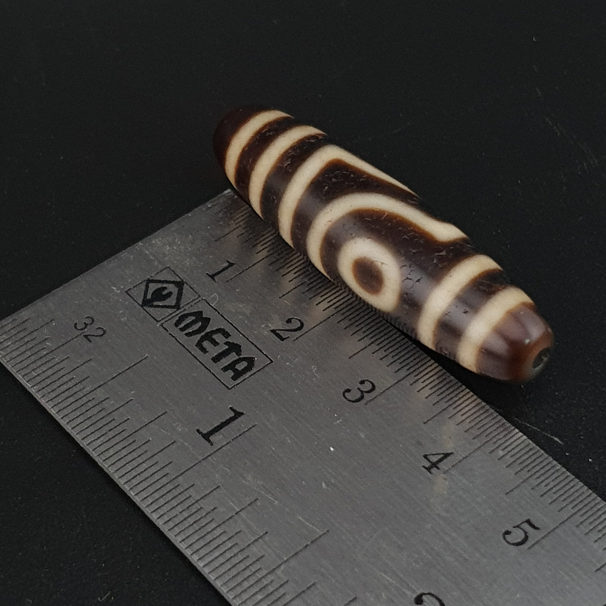 Antique Himalayan Tibetan 2 Eyes Agate Dzi Bead Amulet