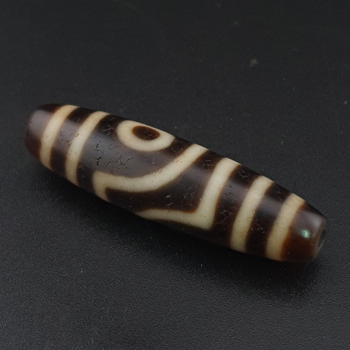 Antique Himalayan Tibetan 2 Eyes Agate Dzi Bead Amulet