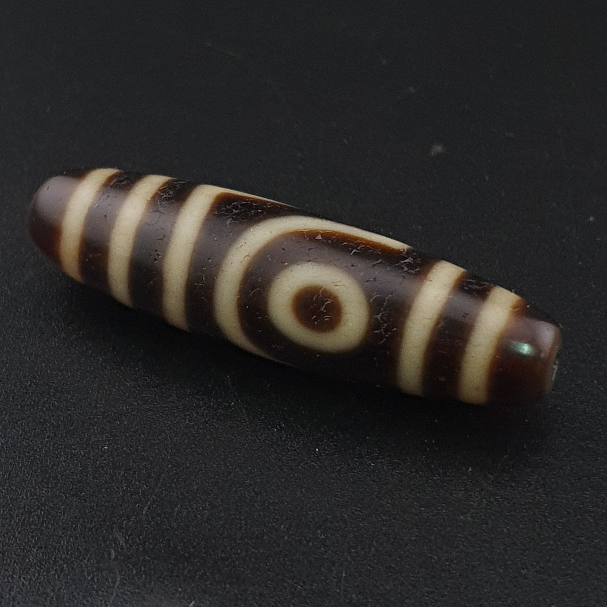Antique Himalayan Tibetan 2 Eyes Agate Dzi Bead Amulet